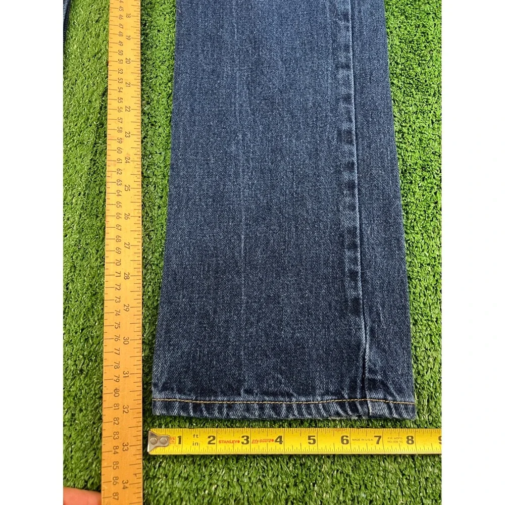 Hollister Classic Straight Jeans Mens 32x34 Medium Wash Button Fly Distressed